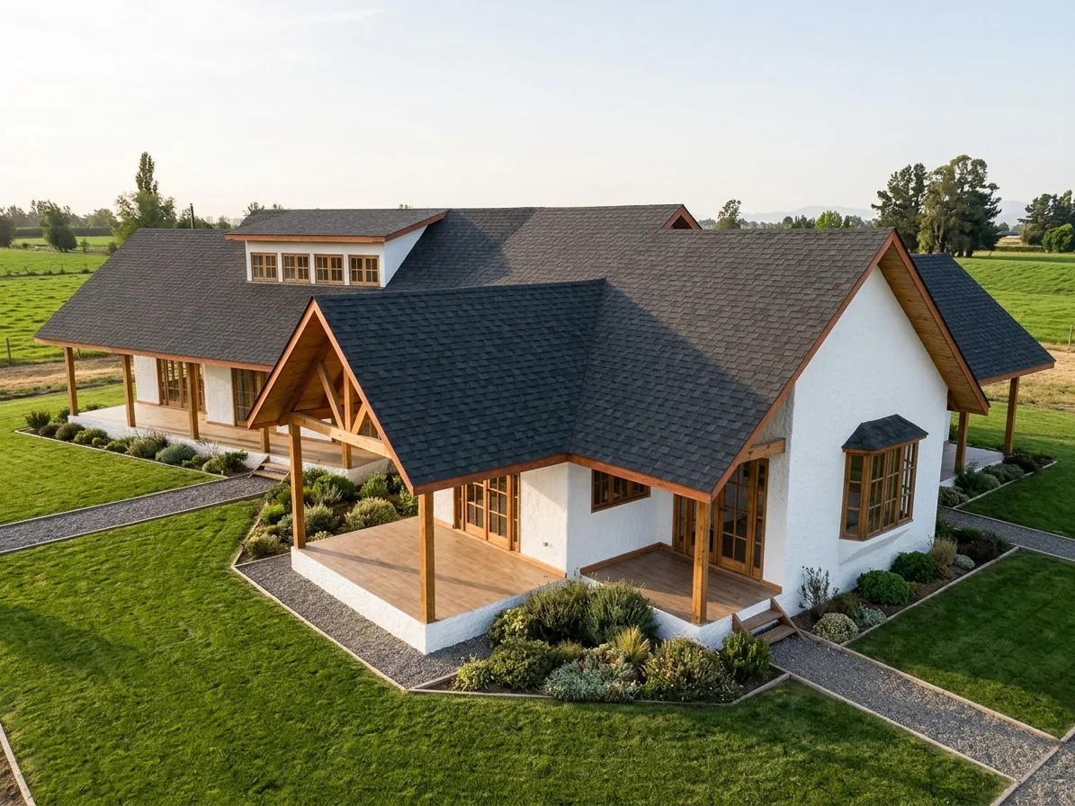 Vivienda de campo con techumbre nueva
